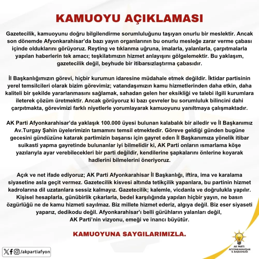 Gazetecilik; kalemle, vicdanla ve doğrulukla yapılır