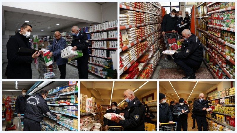 Taner Çelik ve Fatih Sümer marketleri bizzat denetledi