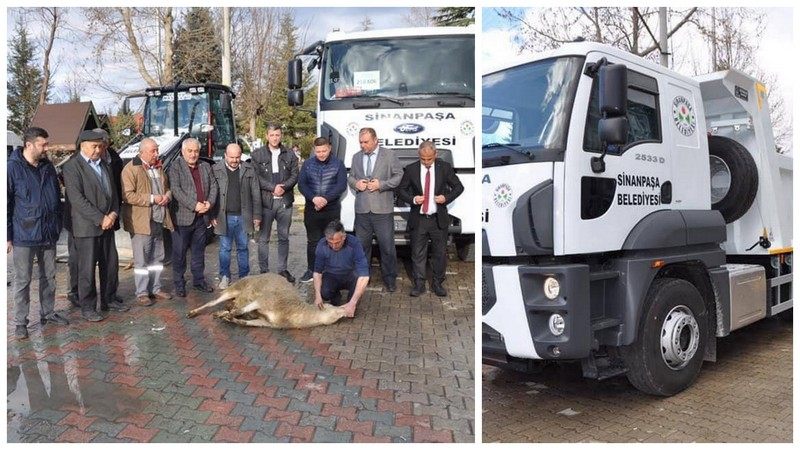 Sinanpaşa Belediyesi’ne TTB’den bir kamyon alındı