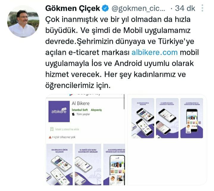 albikere.com mobil uygulaması hizmete girdi